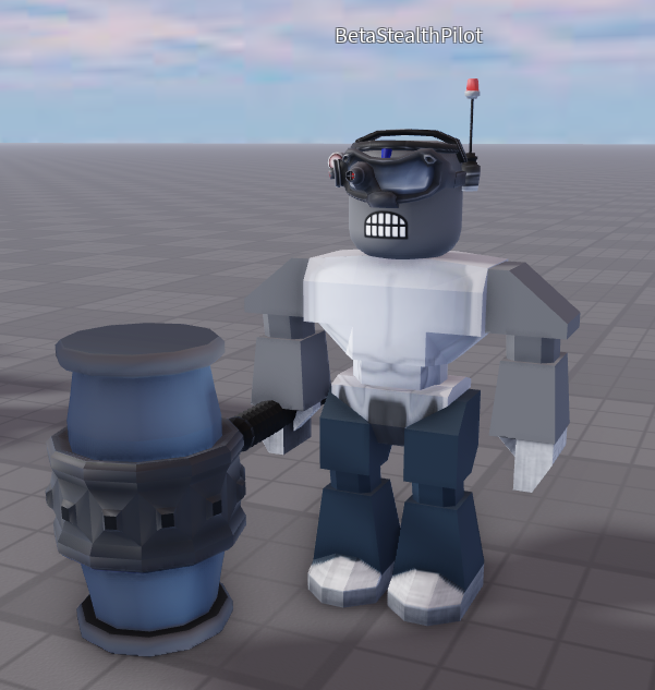GamerExev3's tweet photo. uhhh made some other Beta submissions for #archiveblox  made with assistance from @Flockxxd

BetaStealthPilot (S3cur1tyPil0t)

- Basically Robocop, a peacekeeping drone created to trackdown criminals. https://t.co/KObf42JNoe