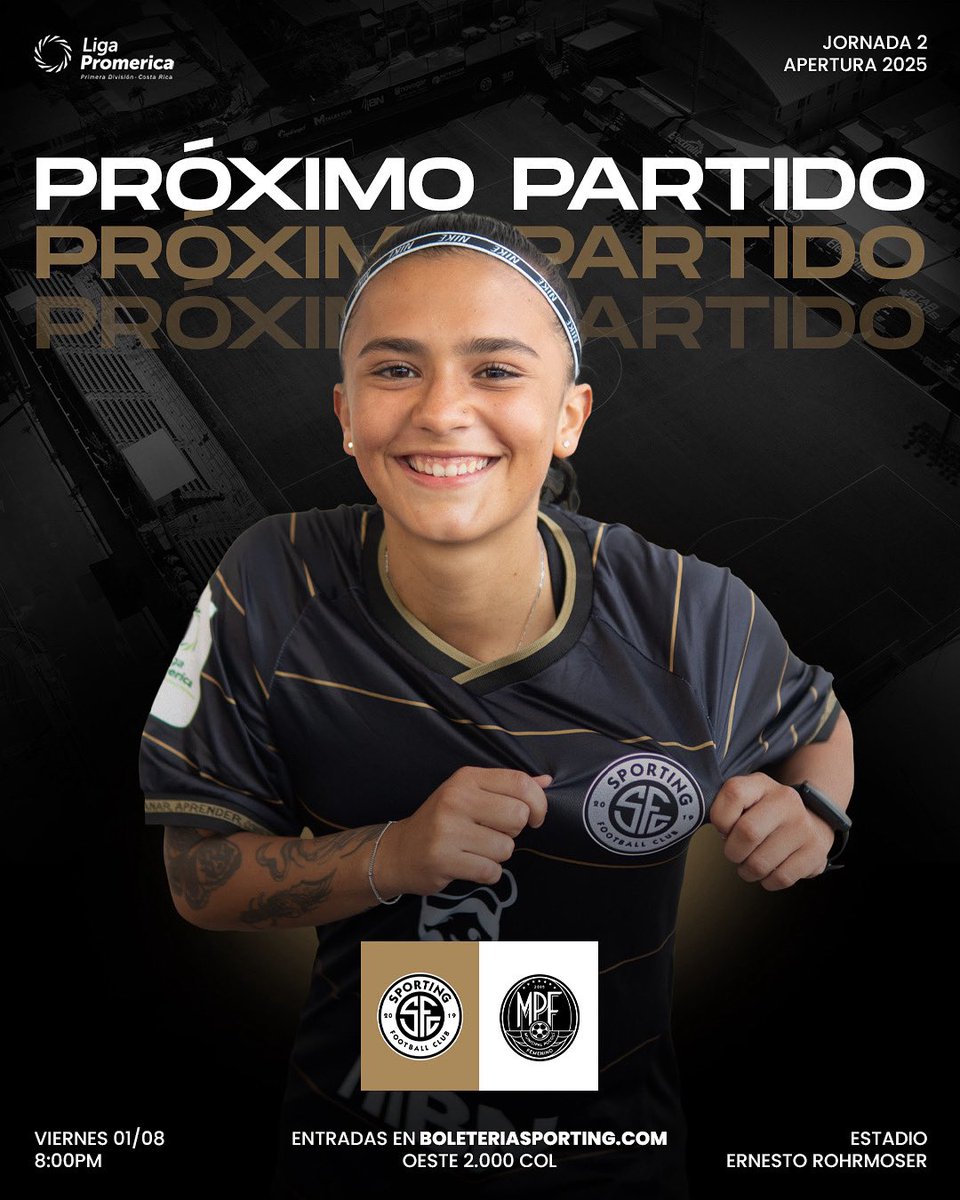 ¡Albinegros, el viernes vuelven las Pura Vida a casa! 🤍🖤🏠 Nos vemos en el estadio Ernesto Rohrmoser 🏟️⚽️ a las 8:00 p.m. ⏰ para enfrentar al Municipal Pococí .

🎟️ Conseguí tus entradas aquí 📲👀: boleteriasporting.com/ordertickets.a…

#somossporting #somospuravida