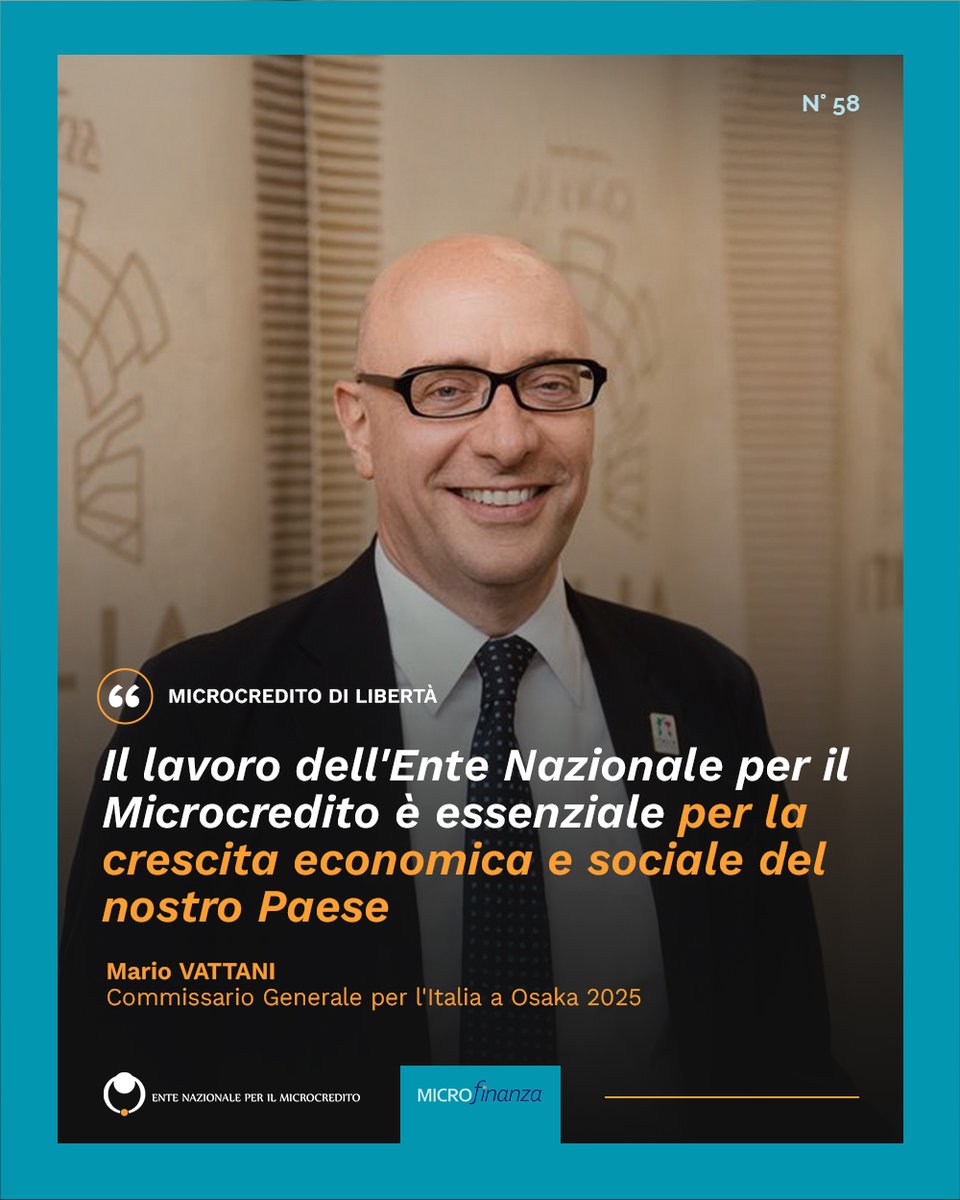 🗣️“Il Protocollo d’Intesa con l’Ente Nazionale per il Microcredito ci consente di portare a Expo 2025 una visione di sostenibilità economica e sociale pensata per mettere al centro le persone […]”.  <a href="/mariovattani/">Mario Vattani</a> 

Leggi l’articolo completo 👉 rivista.microcredito.gov.it/component/cont…