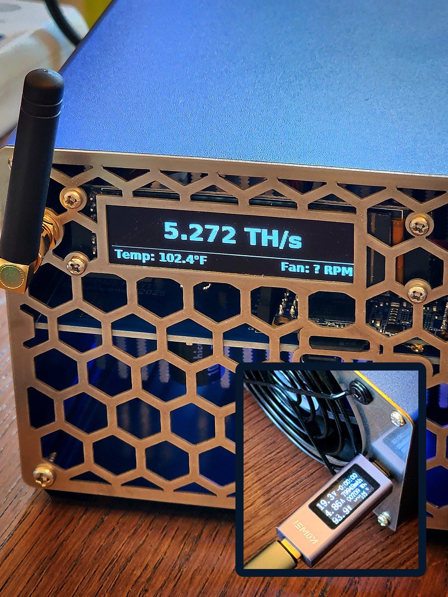 Less than 18w per 1TH/s mining capabilities;
Even while overclocking.

Plug and Play set up, while designed to be customized.

Integrated WiFi and Telemetry Controller.

Encased for circuitry protection, and modularity.

Nearly Silent.

100w USB-C Power Port, and Downstream USB