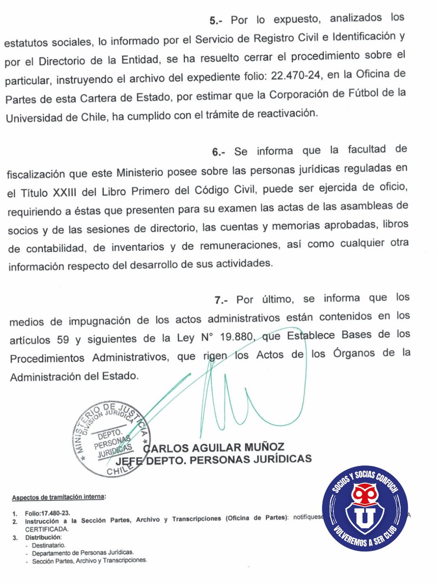 Soci@s CORFUCH (@socioscorfuch_) on Twitter photo Tras años de trabajo colectivo, de hinchas y organizaciones azules, podemos anunciar que la CORFUCH está oficialmente REACTIVADA 💙🦉
¡Volveremos a ser CLUB!
Gracias a todas y todos los que nunca perdieron la fe. Ahora viene la pega en serio, por la “U” y por su gente 🤘🏼🦉 Tras años de trabajo colectivo, de hinchas y organizaciones azules, podemos anunciar que la CORFUCH está oficialmente REACTIVADA 💙🦉
¡Volveremos a ser CLUB!
Gracias a todas y todos los que nunca perdieron la fe. Ahora viene la pega en serio, por la “U” y por su gente 🤘🏼🦉