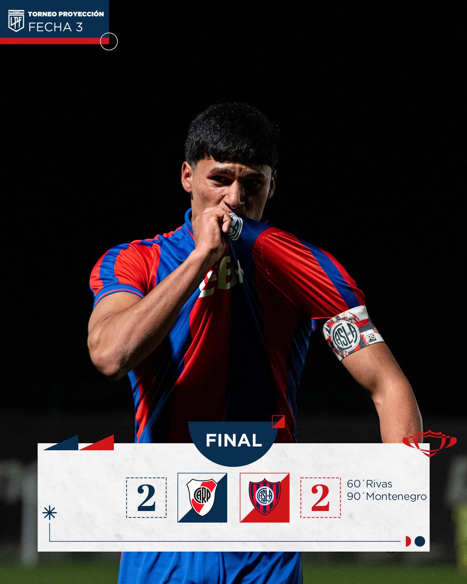 #Reserva ⏱️ Final del partido 

#SanLorenzo igualó 2-2 ante River en Ezeiza, por la tercera fecha del #TorneoProyección. 

⚽️ Los goles los marcaron Alejo Rivas y Lautaro Montenegro. 

¡Vamos los pibes! 💙❤️