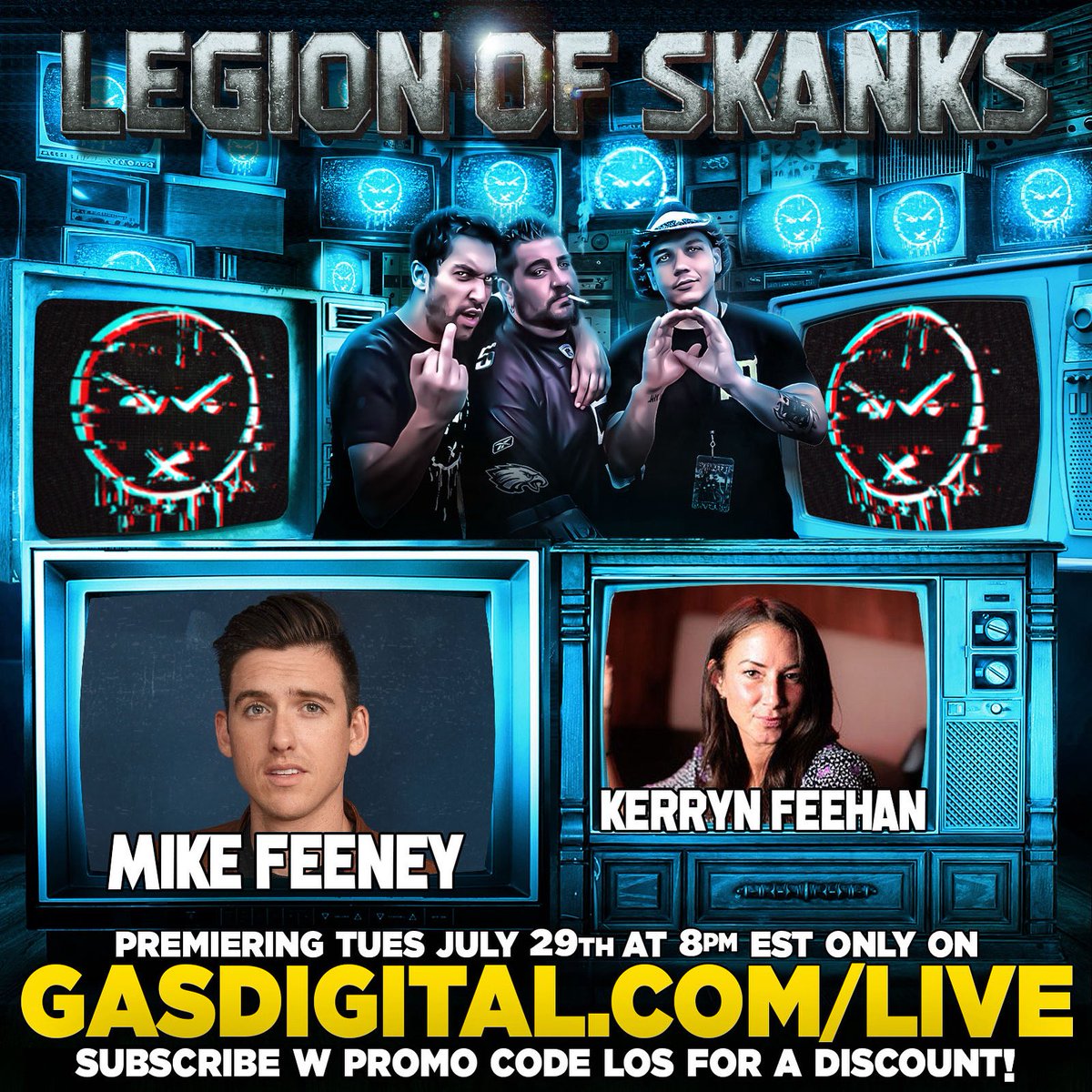 Legion of Skanks (@legionofskanks) on Twitter photo BRAND NEW #LegionOfSkanks w #MikeFeeney & <a href="/FeehanKerryn/">Kerryn Feehan</a> joining <a href="/bigjayoakerson/">Big Jay Oakerson</a> <a href="/luisjgomez/">Luis J. Gomez</a> & <a href="/ComicDaveSmith/">Dave Smith</a> premieres on YouTube and everywhere else Friday at 2pm E.
For early, uncensored, & ad-free access TONIGHT at 8pm E, go to GaSDigital.com and use promo code BRAND NEW #LegionOfSkanks w #MikeFeeney & <a href="/FeehanKerryn/">Kerryn Feehan</a> joining <a href="/bigjayoakerson/">Big Jay Oakerson</a> <a href="/luisjgomez/">Luis J. Gomez</a> & <a href="/ComicDaveSmith/">Dave Smith</a> premieres on YouTube and everywhere else Friday at 2pm E.
For early, uncensored, & ad-free access TONIGHT at 8pm E, go to GaSDigital.com and use promo code