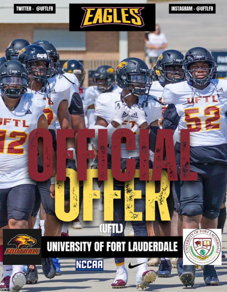 Thankful and blessed to have received my first offer from <a href="/CoachTravisJoh1/">CoachTravisJohnson.com</a> at the University of Fort Lauderdale. <a href="/HHS_LeopardsFB/">Hernando Leopards Football</a> <a href="/CoachBSpaulding/">Brice Spaulding</a> <a href="/ChopAlexander/">Coach Chop Alexander</a>