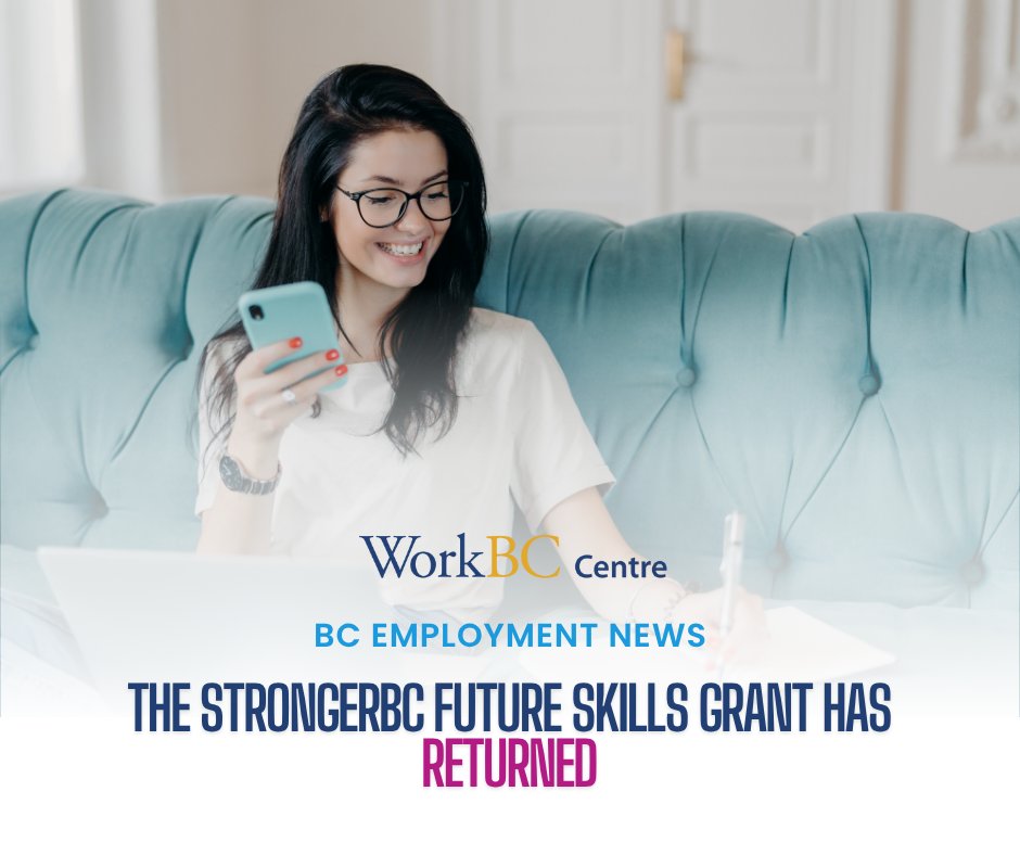 Since its launch in 2023, more than 10,000 people living in BC have accessed funded training and upskilling opportunities in multiple high-demand sectors.

Learn more about the StrongerBC future skills grant on our website here: workbccentre-langley-willowbrook.ca/the-strongerbc…