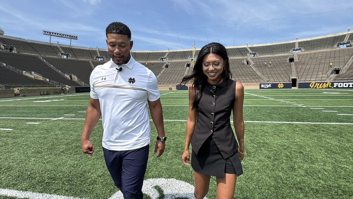 Tina Nguyen (@ttinanguyen) on Twitter photo 100 yards with <a href="/NDFootball/">Notre Dame Football</a> HC Marcus Freeman.
Freeman on the QB battle between Kenny Minchey & CJ Carr: "I'm not so much worried about the outcome or how many yards, but are you making the right decisions consistently." #GoIrish 100 yards with <a href="/NDFootball/">Notre Dame Football</a> HC Marcus Freeman.
Freeman on the QB battle between Kenny Minchey & CJ Carr: "I'm not so much worried about the outcome or how many yards, but are you making the right decisions consistently." #GoIrish