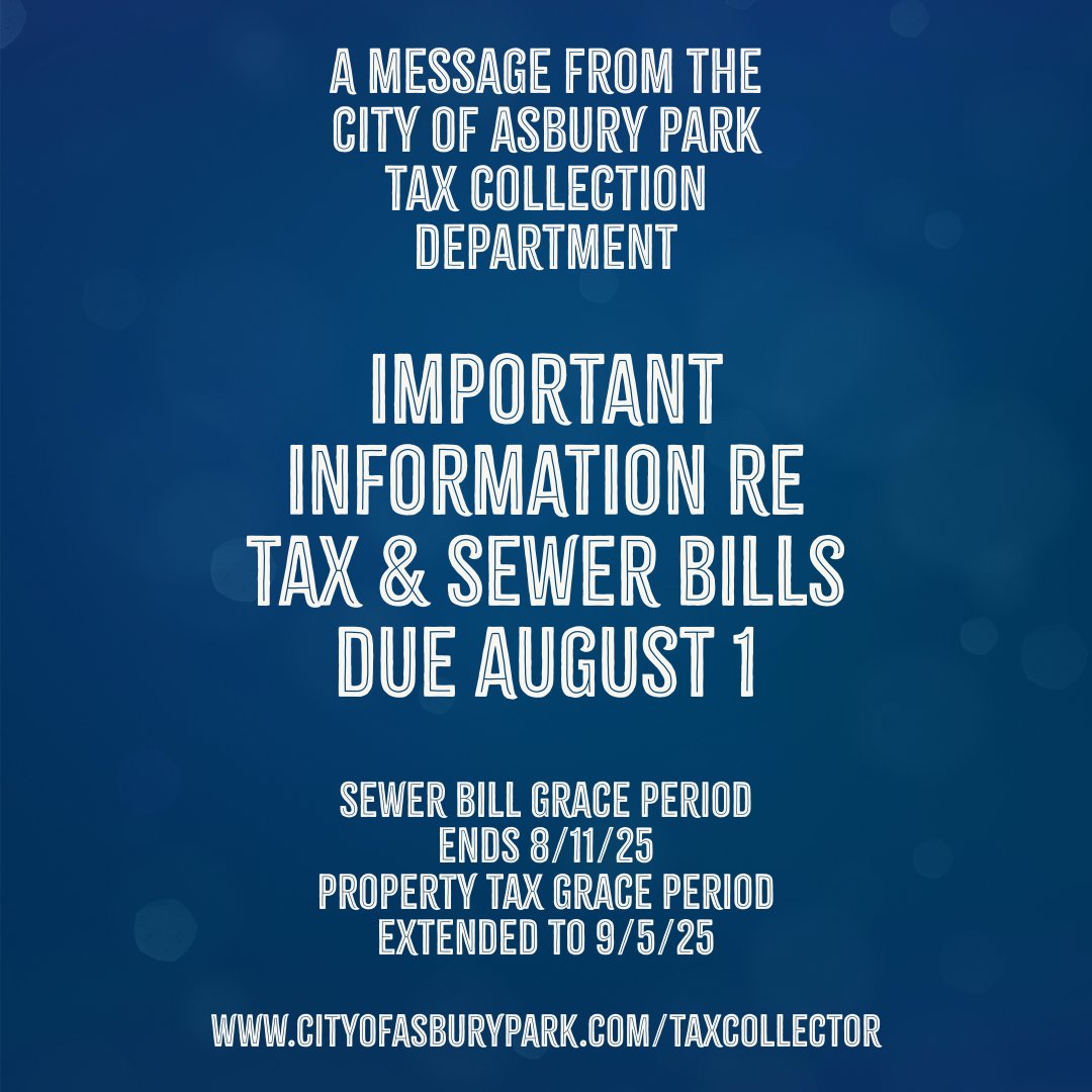 Important Information – Please Read: Tax &amp; Sewer Bill Due August 1, Mailing Delayed 

For more information, visit bit.ly/45aocXc
