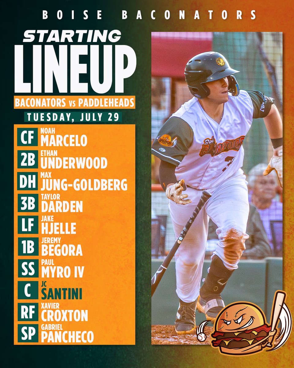 GAME 61 LINEUP

Start the series off with a W!

🏟️: Memorial Stadium
⏰: 7:05PM MT
📺: bit.ly/HawksFloBaseba…
📊: boisehawks.com/scoreboard
🎟️: bit.ly/HawksJuly29-20…
