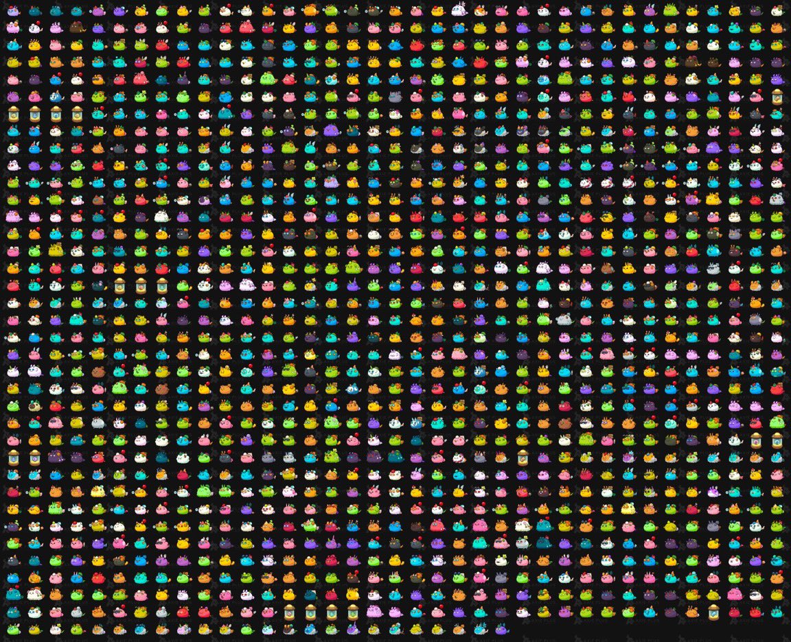 gracias a <a href="/niboc_eth/">Niboc.ron | A+</a> para ese photo con mi todo collecion de axies 🫡