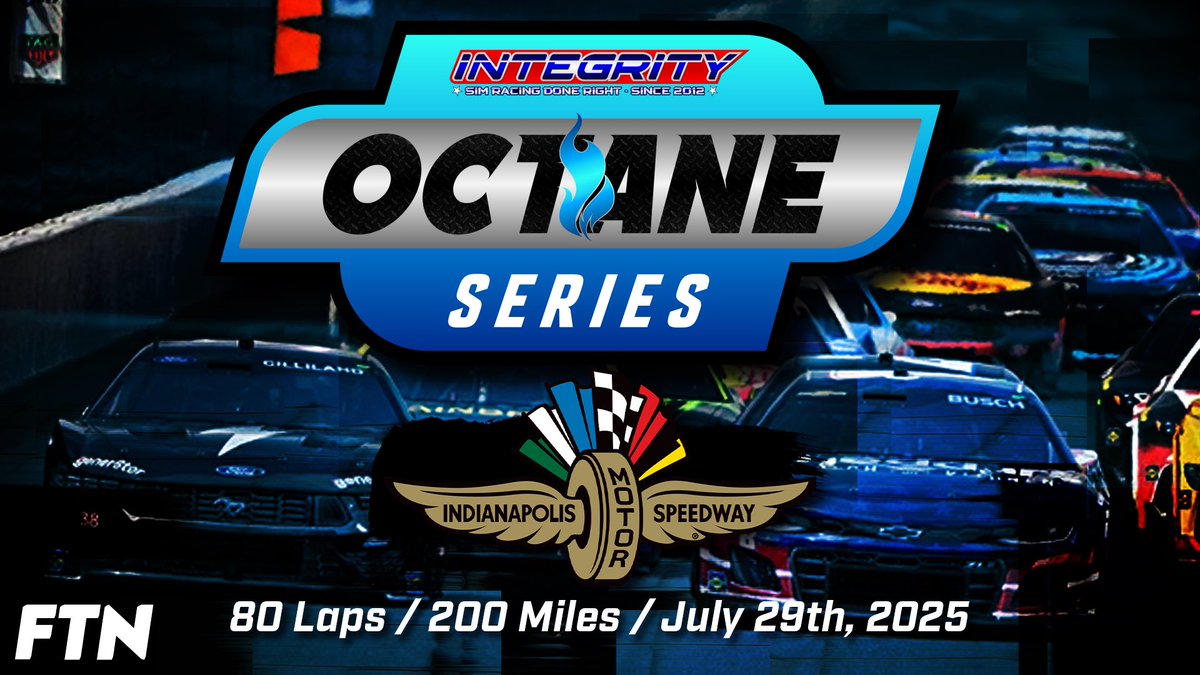 Integrity Racing League (@integrityrl) on Twitter photo The OCTANE Series is ready to kiss the bricks after 80 laps of intense action tonight at <a href="/IMS/">Indianapolis Motor Speedway</a> ! Tune in tonight with <a href="/FireTalksNASCAR/">FTN Broadcasting</a> at 9pm at youtube.com/live/wB0diJh3D… The OCTANE Series is ready to kiss the bricks after 80 laps of intense action tonight at <a href="/IMS/">Indianapolis Motor Speedway</a> ! Tune in tonight with <a href="/FireTalksNASCAR/">FTN Broadcasting</a> at 9pm at youtube.com/live/wB0diJh3D…