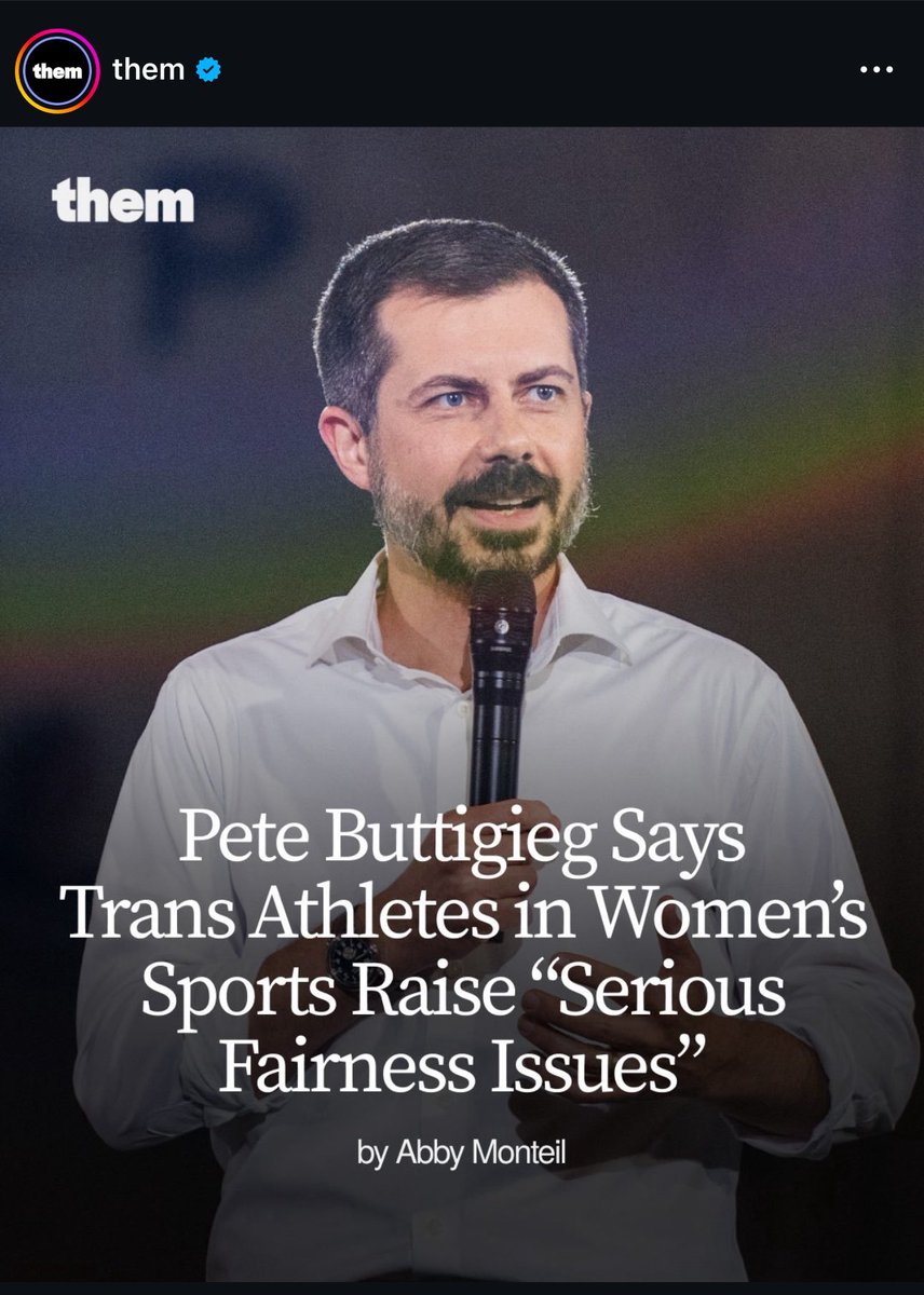 As always, it is worth reading past the clickbait headline. This is how the quote ends:

"And that’s why I think these decisions should be in the hands of sports leagues and school boards and not politicians … in Washington trying to use this as a political pawn."