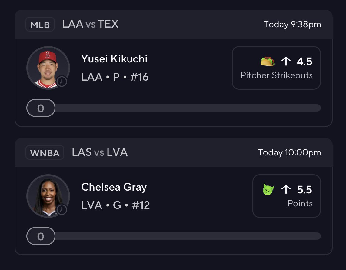 KB 🐺 (@kbprops) on Twitter photo Taco #3 Pair 🌮
Gray is over in her last 25 STRAIGHT games with 4+ FGA this season. In both games vs LAS this season she’s recorded 15 & 28 points! 🔥
Drop a ❤️ if you’re tailing this slip ⬇️
<a href="/propsdotcash/">Props.Cash</a>
#Gambling #GamblingTwitter #MLB #WNBA #PrizePicks #PlayerPropBets Taco #3 Pair 🌮
Gray is over in her last 25 STRAIGHT games with 4+ FGA this season. In both games vs LAS this season she’s recorded 15 & 28 points! 🔥
Drop a ❤️ if you’re tailing this slip ⬇️
<a href="/propsdotcash/">Props.Cash</a>
#Gambling #GamblingTwitter #MLB #WNBA #PrizePicks #PlayerPropBets