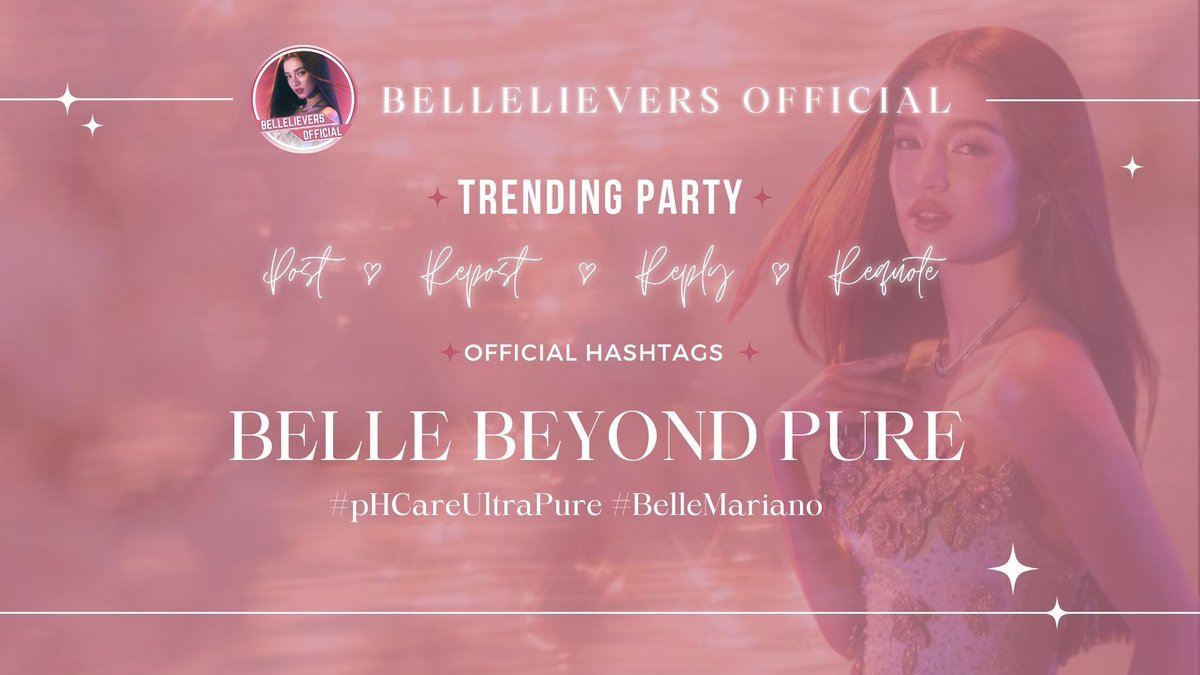 Belle will be gracing her presence at the PH Care Ultra Pure launch! 

Use the official tags, let’s trend and support the purest girl for the purest brand! 🩵

BELLE BEYOND PURE

#pHCareUltraPure
#BelleMariano