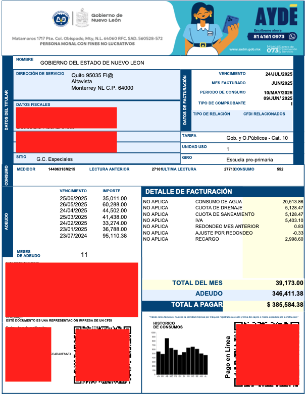ivillasenor's tweet photo. 🛑 | Hacker exhibe adeudos millonarios del gobierno de Nuevo León: ¡no pagan el agua!

Eternal hizo una nueva filtración tras el hackeo a @ayd_monterrey. Expuso más de 3,738 recibos del gobierno. Resulta que casi todos presentan adeudos. Algunos por casi 500 mil pesos. 👇