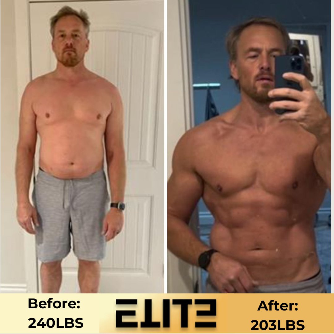 Meet Ken. 

He's a 50-year-old entrepreneur who's finished 5 months of working with us. 

🔥 40 LBs dropped 
 💪Best shape ever 
❌ No steroids or TRT

Here's how we did it 👇
 
Ken had always struggled with losing fat because, despite exercising, he ate and drank too much on the