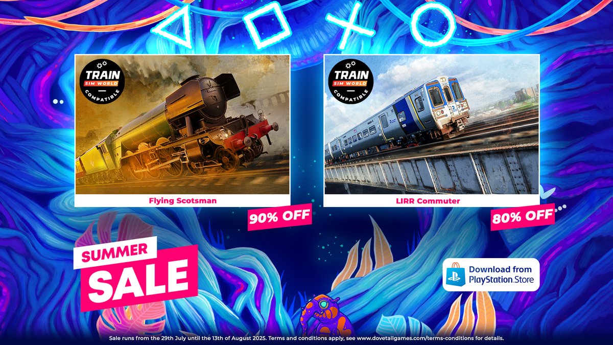 Train Sim World 5 (@trainsimworld) on Twitter photo More Summer Deals, heading your way - the <a href="/PlayStation/">PlayStation</a> Summer Sale continues! 💙
Grab up to 80% off selected Train Sim World content.
Visit bit.ly/playstation-su… More Summer Deals, heading your way - the <a href="/PlayStation/">PlayStation</a> Summer Sale continues! 💙
Grab up to 80% off selected Train Sim World content.
Visit bit.ly/playstation-su…