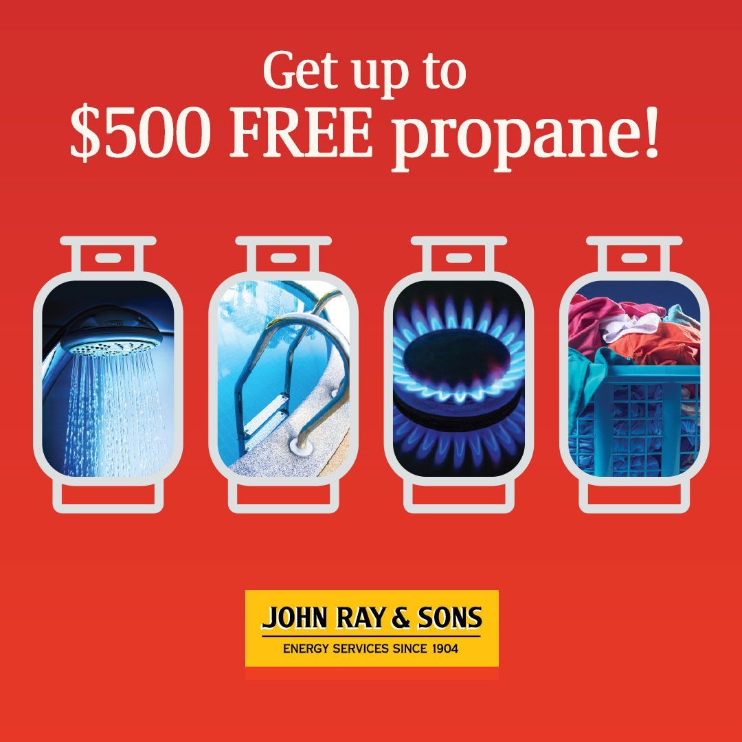 Switch to John Ray &amp; Sons for propane now and get up to $500 in FREE propane! buff.ly/0QCbSes