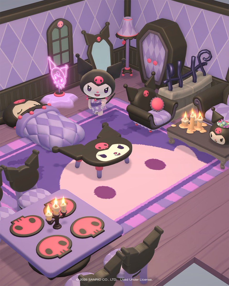 sanrio's tweet photo. Friendship Festival is here! 💜🩷 Discover new My Melody and Kuromi-themed recipes, decor, and more during biggest party of the year in @HelloKitty Island Adventure 🏝️☀️

Play #HelloKittyIslandAdventure on Apple Arcade, Nintendo Switch, and Steam 🕹️ https://t.co/LDMDRja3HU https://t.co/cQWsHrNTpG