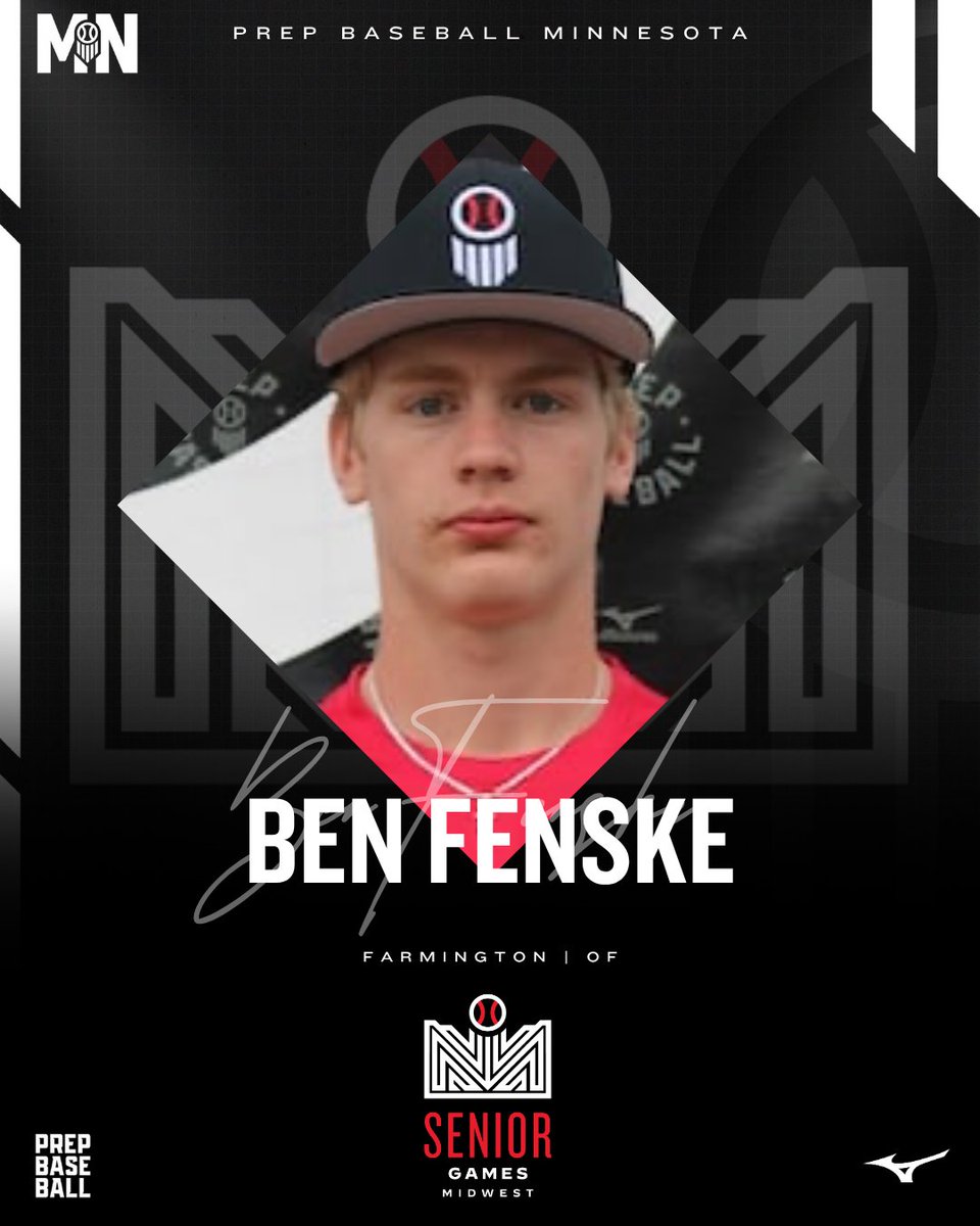 Prep Baseball Minnesota (@prepbaseballmn) on Twitter photo 𝐓𝐄𝐀𝐌 𝐌𝐈𝐍𝐍𝐄𝐒𝐎𝐓𝐀 +𝟏 ✅
𝘽𝙀𝙉 𝙁𝙀𝙉𝙎𝙆𝙀 ('26, OF, Farmington) is set to represent Minnesota at the 2025 Super Senior Games in KC.
👤: loom.ly/LZWEyQU | <a href="/BennyFenske/">Benny Fenske</a> 𝐓𝐄𝐀𝐌 𝐌𝐈𝐍𝐍𝐄𝐒𝐎𝐓𝐀 +𝟏 ✅
𝘽𝙀𝙉 𝙁𝙀𝙉𝙎𝙆𝙀 ('26, OF, Farmington) is set to represent Minnesota at the 2025 Super Senior Games in KC.
👤: loom.ly/LZWEyQU | <a href="/BennyFenske/">Benny Fenske</a>