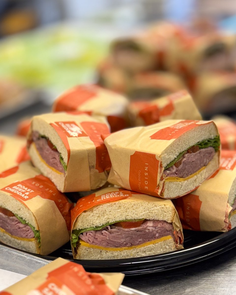 Fresh, flavorful, and giving back. 🥪✨ Our roast beef &amp; cheddar sandwiches from Inside the Box are perfect for your next lunch or event — and every bite supports Metropolitan Ministries. 💛 
#InsideTheBox #CateringWithPurpose #TampaEats #MetropolitanMinistries