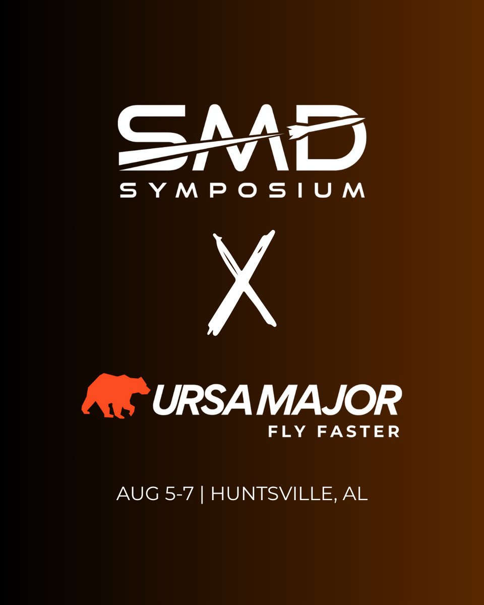 Ursa Major is heading to the SMD Symposium in Huntsville, AL from August 5–7! Connect with us at the show to talk next-gen propulsion and defense tech innovation. #SMD2025 #FlyFaster #DefenseTech
