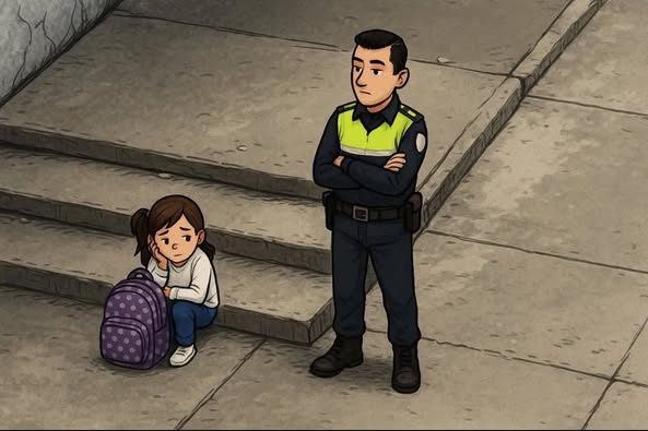 narcoblogger's tweet photo. Un oficial 👮‍♂️ se quedó al lado de una niña 👧 que había quedado sola cuando su escuela cerró, acompañándola con mucha paciencia y cariño hasta que estuvo segura. 

💛 En un tiempo donde las malas noticias parecen acapararlo todo, gestos como este nos recuerdan que aún existen corazones dispuestos a hacer el bien. 

¿No es increíble cómo un pequeño gesto puede marcar la diferencia? ❤️ ¡Gracias por tu humanidad, oficial! 🙌✨