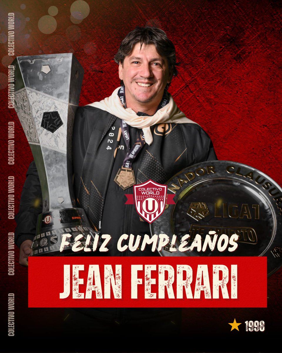 Colectivo WORLD (@colectivoworld) on Twitter photo 🎂 ¡Feliz cumpleaños, <a href="/jferrari5/">Jean Ferrari</a>! 🎉
Desde <a href="/ColectivoWORLD/">Colectivo WORLD</a>, queremos saludar con admiración y gratitud al Administrador de Universitario de Deportes, un líder que ha demostrado con hechos su compromiso con el club y con su gente.
Hoy no solo celebramos tu cumpleaños, sino 🎂 ¡Feliz cumpleaños, <a href="/jferrari5/">Jean Ferrari</a>! 🎉
Desde <a href="/ColectivoWORLD/">Colectivo WORLD</a>, queremos saludar con admiración y gratitud al Administrador de Universitario de Deportes, un líder que ha demostrado con hechos su compromiso con el club y con su gente.
Hoy no solo celebramos tu cumpleaños, sino