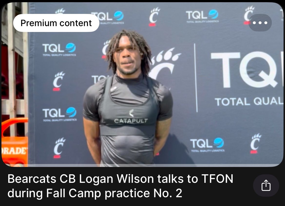 _JT_Smith's tweet photo. #TFONExclusive #TFON spoke with #Bearcats CB Logan Wilson and LB Jake Golday … #Subscribe to the site and check it out #FallPractice @lodeezy1 https://t.co/cI64Qh6bOt