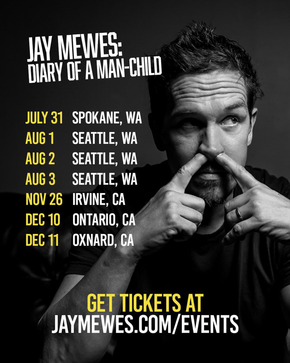 JayMewes's tweet image. Snootchie Bootchies! Come have some late-night fun with me and my Diary of a Man-Child!

We’re talkin’ double dutch rudders, stories I probably shouldn’t tell in public, and maybe a little game with the snootch ;)

🎟 Tickets at jaymewes.com/events

#jaymewes #jayandsilentbob