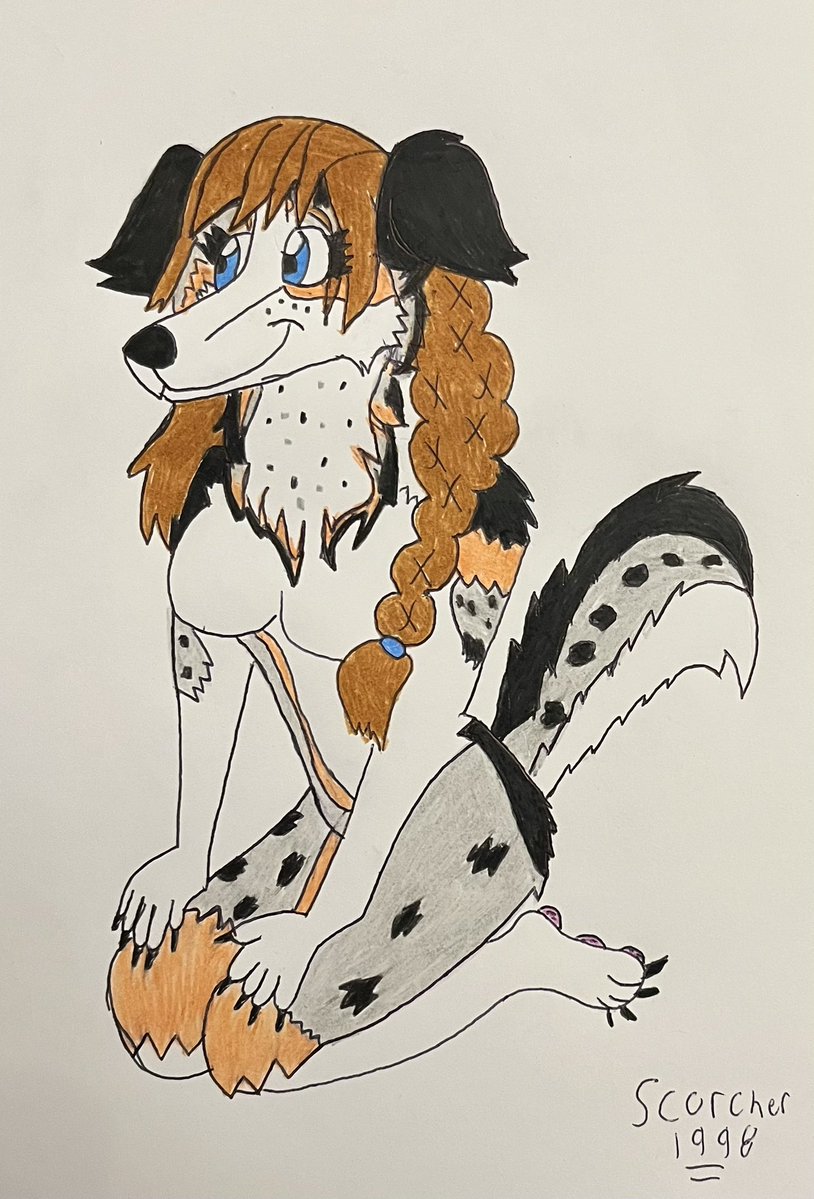 Art fight 2025 - Evie 

Friendly fire for <a href="/ARealBananaMan/">A Banana Man▫️P▫️U▫️P▫️P▫️Y▫️I▫️N▫️B▫️I▫️O▫️</a> of their anthro shepherd dog oc Evie sitting beautiful being the best cowgirl ever 

Hope you like it 

#artfight #artfight2025 #friendlyfire #drawing #sfw #fullbody #furry #anthro #oc #shepherd #female #girl