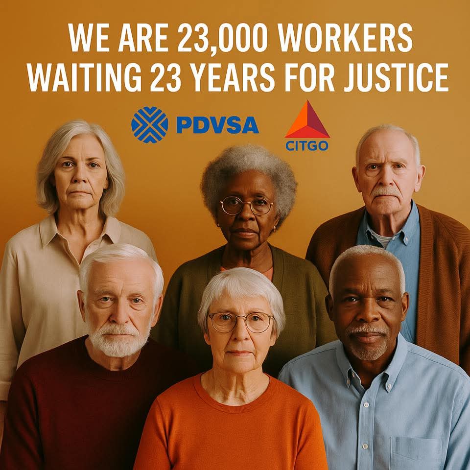 #justice #PDVSAWorkers <a href="/CITGO/">CITGO Petroleum Corporation</a> #JudgeStark #Masterpincus <a href="/RepMariaSalazar/">Rep. María Elvira Salazar</a> <a href="/DWStweets/">Debbie Wasserman Schultz</a> <a href="/SenRickScott/">Rick Scott</a> <a href="/POTUS/">President Donald J. Trump</a> <a href="/nytimes/">The New York Times</a> <a href="/washingtonpost/">The Washington Post</a> <a href="/WSJ/">The Wall Street Journal</a> <a href="/Univision/">Univision</a> <a href="/UniNoticias/">Univision Noticias</a> <a href="/TelemundoNews/">Noticias Telemundo</a> <a href="/Reuters/">Reuters</a> <a href="/CERAWeek/">CERAWeek</a>  <a href="/CNN/">CNN</a> <a href="/BBCWorld/">BBC News (World)</a> <a href="/andersoncooper/">Anderson Cooper</a> <a href="/ABC/">ABC News</a> <a href="/CBSNews/">CBS News</a> <a href="/NBCNews/">NBC News</a> <a href="/NorahODonnell/">Norah O'Donnell 🇺🇸</a> <a href="/MiamiHerald/">Miami Herald</a>