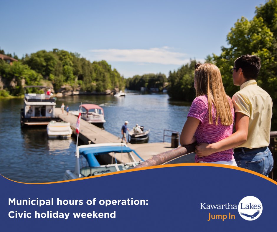 With the long weekend right around the corner - check out the changes to our municipal services due to the holiday Monday:

kawarthalakes.ca/en/news/munici…
