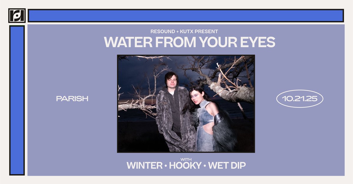 The KUTX Concert Series presents <a href="/waterfromyreyes/">Water From Your Eyes</a> -- October 21 at <a href="/ParishATX/">Parish</a> with Winter, Hooky, and Wet Dip. Tickets on sale now kutx.org/kutx-presents/…