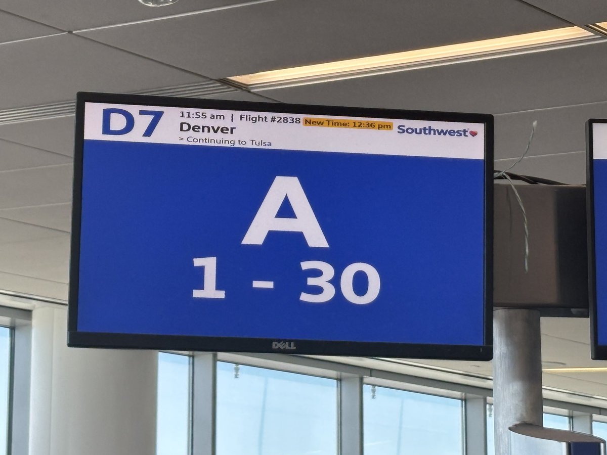 Sean McDowell (@seanfox4kc) on Twitter photo How did this phenomenon happen? We’re in A! Thanks <a href="/SouthwestAir/">Southwest Airlines</a>. (You guys lost our bag last week, but this is nice.) How did this phenomenon happen? We’re in A! Thanks <a href="/SouthwestAir/">Southwest Airlines</a>. (You guys lost our bag last week, but this is nice.)