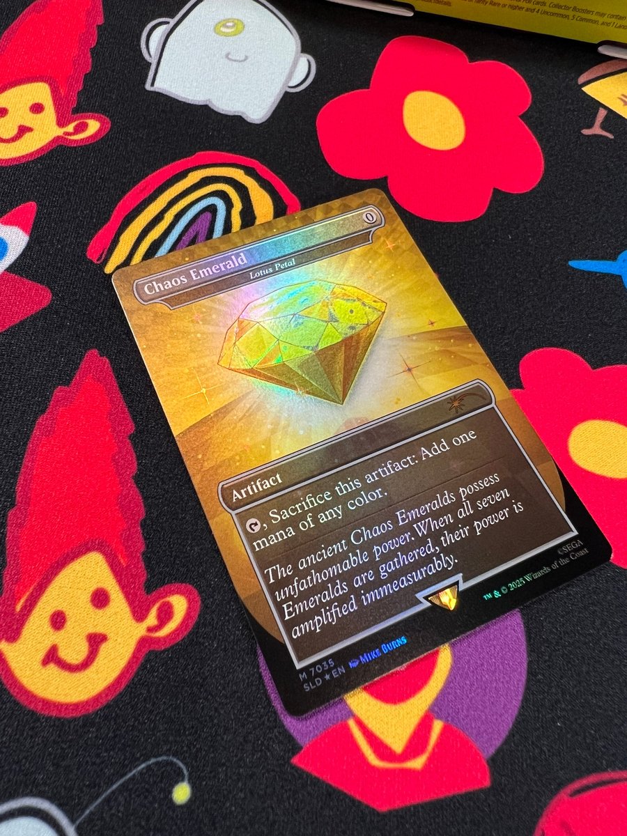 Timmeh (@darkness429) on Twitter photo Of course, we pulled the <a href="/MTGSecretLair/">MTG Secret Lair</a> Chaos Emerald from <a href="/sonic_hedgehog/">Sonic the Hedgehog</a> in my brand colors off stream!
Oh well, that one was for me. I got to enjoy that all to myself.
#MTGXSonic Of course, we pulled the <a href="/MTGSecretLair/">MTG Secret Lair</a> Chaos Emerald from <a href="/sonic_hedgehog/">Sonic the Hedgehog</a> in my brand colors off stream!
Oh well, that one was for me. I got to enjoy that all to myself.
#MTGXSonic