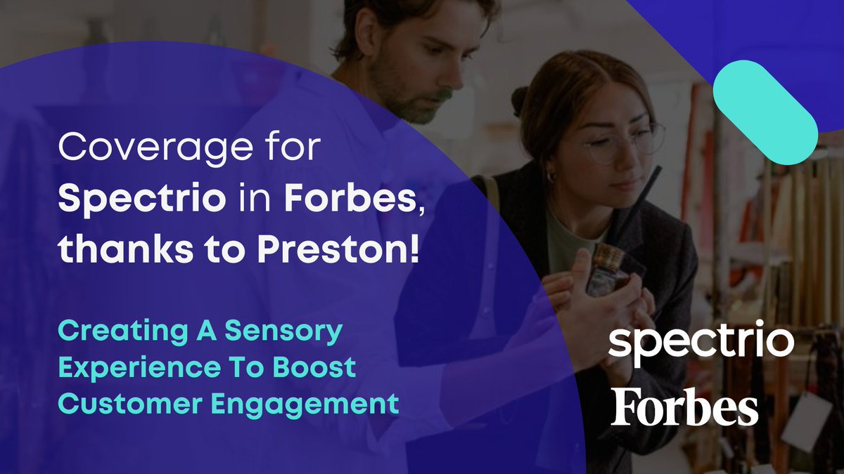 IntelRelations's tweet image. Thanks to Preston, Spectrio landed in @Forbes 🙌🏼
  
See how sensory-driven experiences are changing customer engagement — and what Preston could do for your brand.
  
🔗 forbes.com/councils/forbe…
  
#PRTech #ForbesFeature #CustomerExperience #RetailTech #StartupSuccess #MediaWins