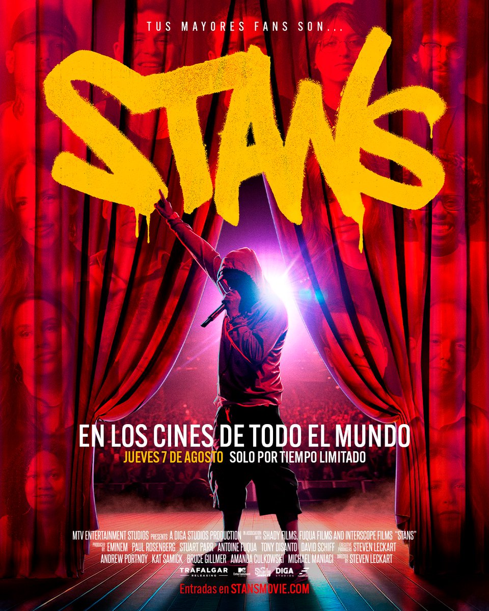 CallingMx's tweet image. #STANSMOVIE es un homenaje para quienes un beat fue un latido que transformó sus vidas. Este 7 de agosto en mis salas, por tiempo limitado. 🎶❤️‍🩹