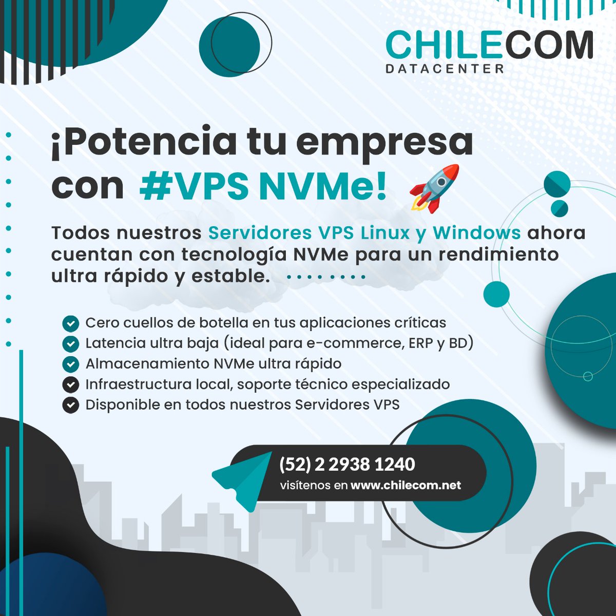 ChilecomNet's tweet image. Todos nuestros servidores VPS Linux y Windows ahora cuentan con tecnología NVMe para un rendimiento ultra rápido y estable
Activa tu plan aquí 👇
🔗 chilecom.net/servidor-vps-l…
🔗 chilecom.net/servidor-vps-w…
#chilecom #vpslinux #vpswindows #nvme #servidores #hosting #datacenter #chile