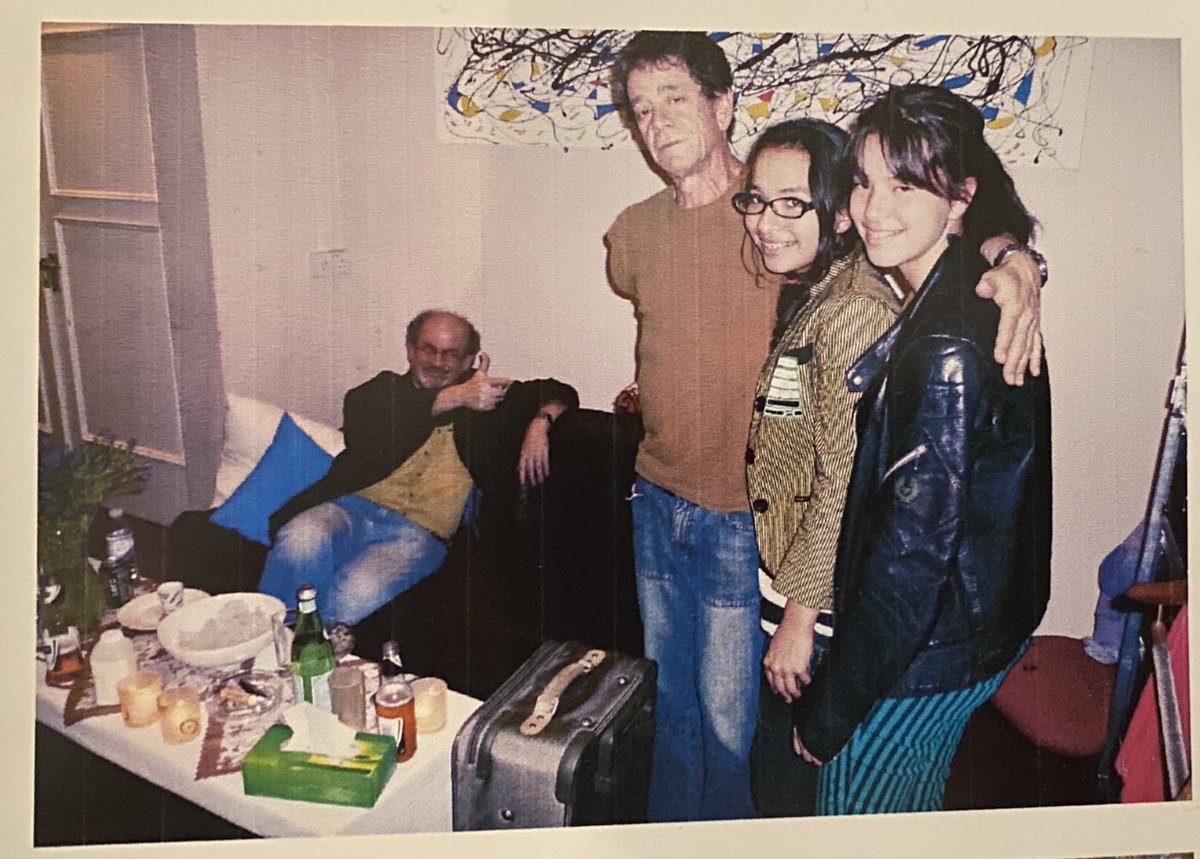 My daughters with Lou Reed and Salman Rushdie. I’d known Lou since I did a Velvets night on Channel 4. Then he took me to Czechoslovakian as his ‘translator’. I tried telling him Polish and Czech were not the same thing… Anyway, Rushdie turnedup at a gig. Who knew he was a fan!