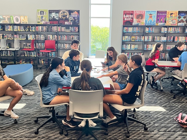 Olathe Student Care Summer Immersion Camp!  Day 1 and 2 have been a success.  Students have been working on developing their strengths and goals as a team and empathy mapping for a community need.