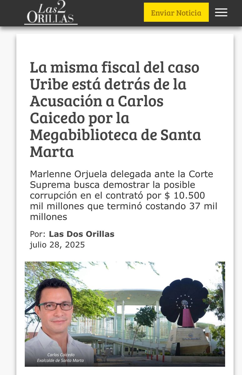Rafael Martínez (@mrafael70) on Twitter photo ¿Cuál es el objeto de este artículo? ¿Qué tiene que ver una cosa con la otra? La juez debe tener decenas de casos. Este lenguaje insinuador de <a href="/Las2Orillas/">Las2orillas</a> solo busca generar suspicacia, crear algún tipo de presión. ¿Qué tipo de noticia es esta? ¡Distracción mediática!
Más bien, ¿Cuál es el objeto de este artículo? ¿Qué tiene que ver una cosa con la otra? La juez debe tener decenas de casos. Este lenguaje insinuador de <a href="/Las2Orillas/">Las2orillas</a> solo busca generar suspicacia, crear algún tipo de presión. ¿Qué tipo de noticia es esta? ¡Distracción mediática!
Más bien,