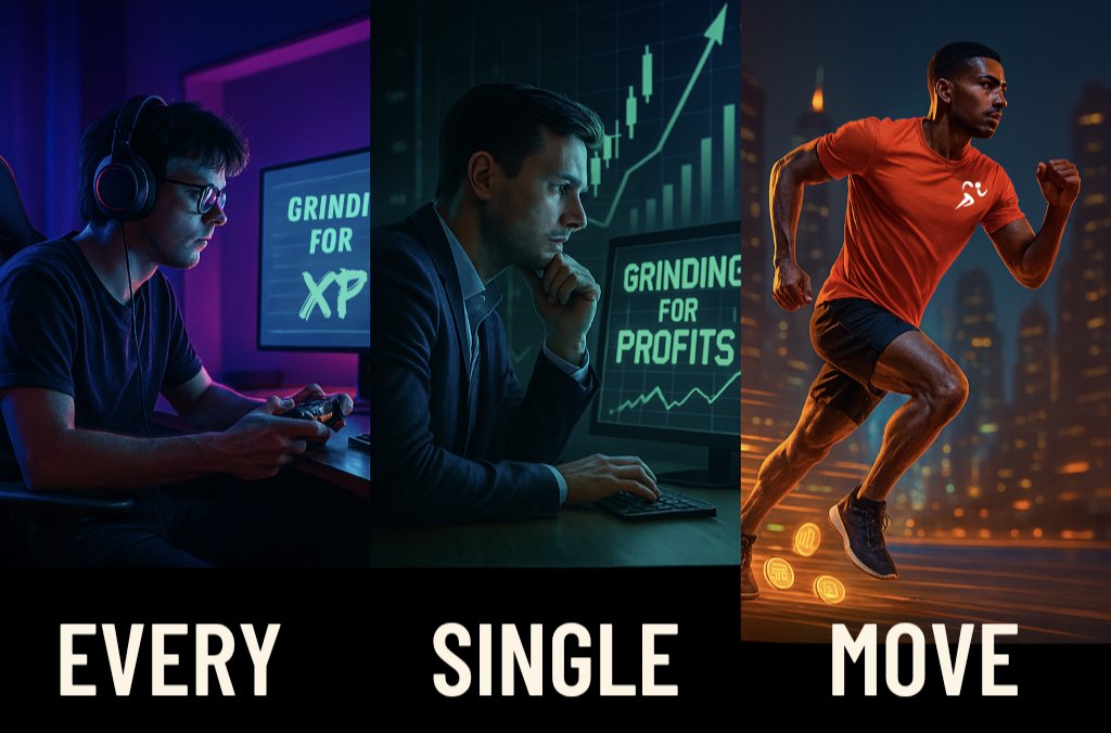 Gamers grind for XP🎮 
Traders grind for profits🤑

Actifitters? We grind steps into crypto🎮💪🤑

Every. Single. Move.

#Hive #Actifit #LevelUpIRL #ActifitGlowUp