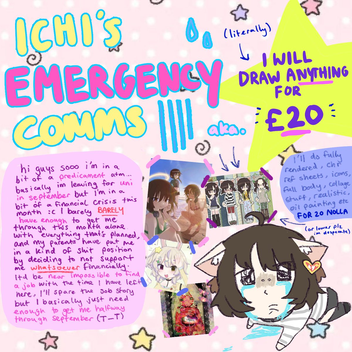 errmmmmmm hi guys. this is mega embarrassing but yea🥪 eats samich. 
I won't go into too much detail but my parents are kinda chungus crazy and have basically denied any responsibility over me and I'm afraid of being kicked out eto. I gotta get emergency monaayy :T