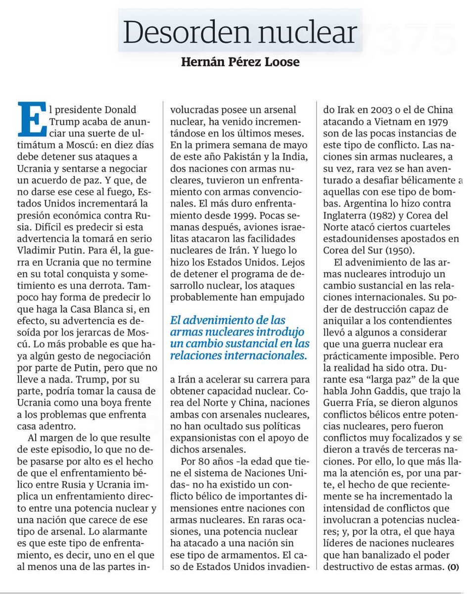 Comparto mi columna de hoy el ⁦<a href="/eluniversocom/">El Universo</a>⁩