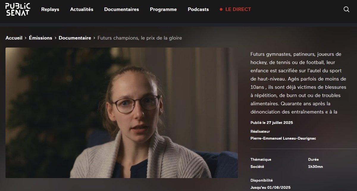 À regarder absolument. | Futurs champions, le prix de la gloire  publicsenat.fr/emission/docum…