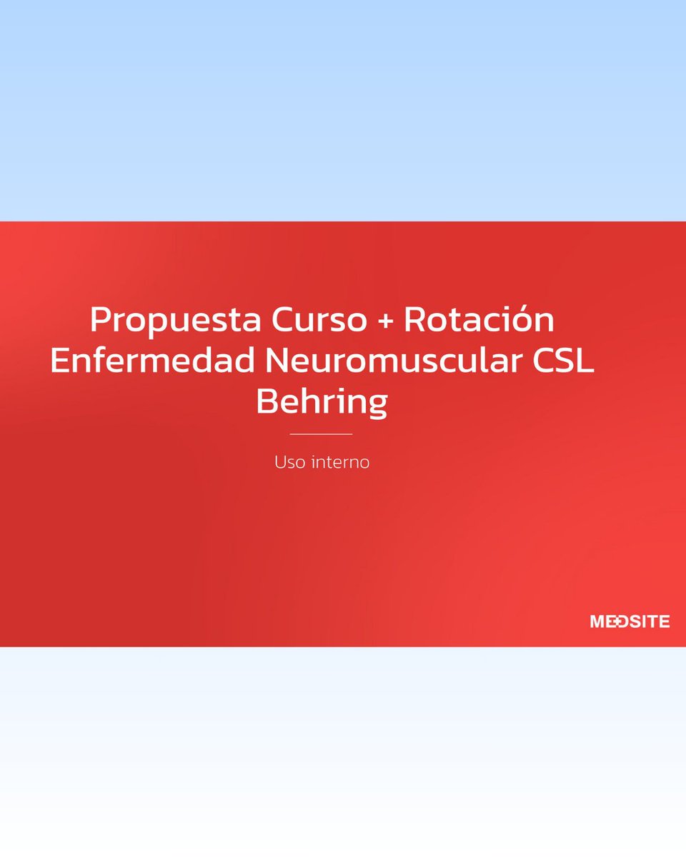 SNeurologicaArg's tweet image. 🧠 Curso y Rotación en Enfermedades Neuromusculares
📍 Vall d'Hebron, Barcelona
📅 Online: julio-sept 2025 | Presencial: oct 2025
🎓 Con certificado y opción de rotación internacional
Info e inscripciones : medsite.tv/Neuropatias_In…

#Neurología #RotaciónMédica #CSLBehring