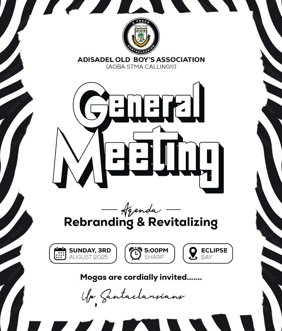 AOBA Takoradi Chapter invites all Santaclausians to their general meeting