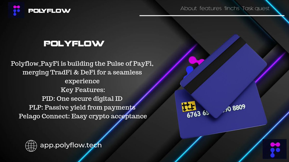 OkaforEmma48816's tweet image. The future of finance is HERE! @Polyflow_PayFi is building the Pulse of PayFi, merging TradFi & DeFi for a seamless experience!
Key Features:
🛡 PID: One secure digital ID
💧 PLP: Passive yield from payments
⚡ Pelago Connect: Easy crypto acceptance
Join us! #PayFi #PolyFlow
