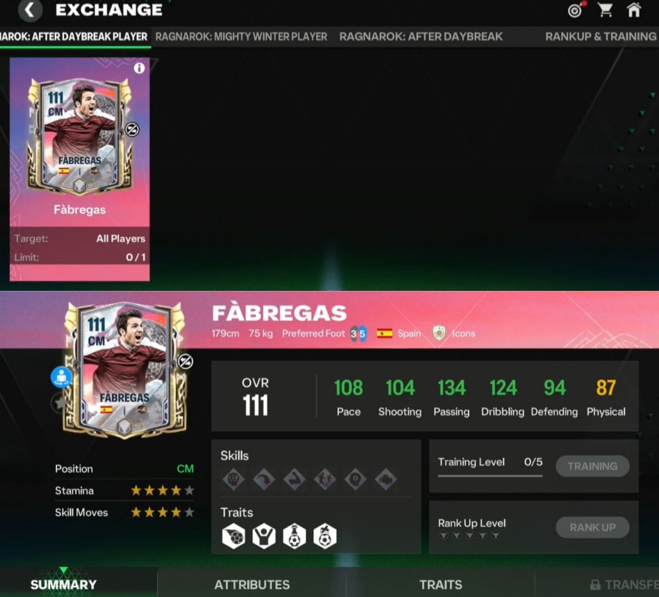 ENZO (@enzo9cfc) on Twitter photo Ragnarok: After Daybreak
Fabregas new exchange player
#FCMobile #EAFC25 #FC25
<a href="/EASFCMOBILE/">EA SPORTS FC MOBILE</a>
๐๐ Ragnarok: After Daybreak
Fabregas new exchange player
#FCMobile #EAFC25 #FC25
<a href="/EASFCMOBILE/">EA SPORTS FC MOBILE</a>
๐๐