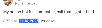 champslust's tweet photo. Buddy, you gotta reword it a little at least so it isn't obvious. https://t.co/L7kL1GmMnN